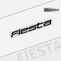 Auto Metal For Ford Fiesta Emblem Car Styling 3D Badge Lettering Decals Trunk Sticker Glossy Black Accessories white
