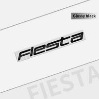 Auto Metal For Ford Fiesta Emblem Car Styling 3D Badge Lettering Decals Trunk Sticker Glossy Black Accessories