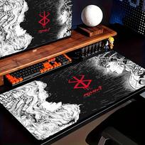 Berserk Guts Anime Mouse Pad Large Computer Office Game Table Mats XXL Rubber Anti-slip Gaming Keyboard Mousepads Long Desk Pads 30cmx60cm