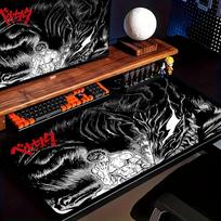 Berserk Guts Anime Mouse Pad Large Computer Office Game Table Mats XXL Rubber Anti-slip Gaming Keyboard Mousepads Long Desk Pads 30cmx60cm