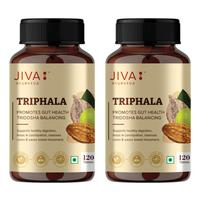 Jiva Triphala Tablet - 120*2 (240) Tablets | Ayurvedic Triphala Churna Tablets Improves Digestion, Supports Immune System | Helps in Detox & Reli