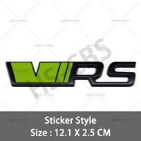Metal 3D VRS Badge Car Front Grill Emblem VRS Rear TEHGD3 Trunk Decal Stickers For Fabia Octavia Rapid Superb Yeti  Karoq Vision Kodiaq black