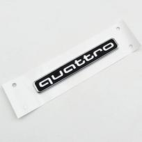 3D ABS Black Logo Quattro Emblem Car Rear Trunk Badge Decal For Audi A1 A2 A3 A4 A5 A6 A7 Q2 Q3 Q5 Q7 Quattro Sticker black