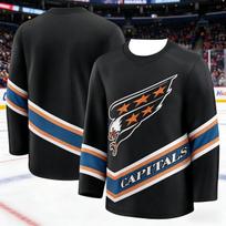 2026 NAUJAS Vyriškas Washington Capitals Ovechkin 8 Erelio Logotipas Ledo Ritulio Marškinėliai Baltas Mėlynas Ilgomis Rankovėmis Uniforma XXL