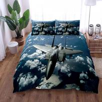 Fly the Concorde Duvet Cover Set UK Single Double Queen US Twin Full King Size Among Bed Linen Set EU Single 135*200cm/53x79in 3pcs gray