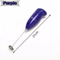 New Mini Electric Milk Frother Creative Stainless Steel Kitchen Whisk Coffee Milk Whisk Automatic Milk Powder Mixer Household violetinė