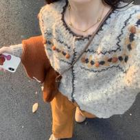 Spring Autumn Premium Sweater Women Niche Top Lazy Style Grey Knit Cardigan One Size brown