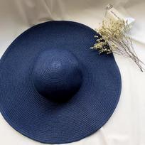 European and American sunscreen straw hat women's beach big brim sun hat trendy fashion sun hat seaside travel straw hat M（56-58cm） tamsiai mėlyna