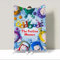 Oddbods Mėto pledus ant sofos Prabangus pledas Karališko dydžio Vilnos pledas Didelis megztas languotas Purūs minkšti pledai Kelių miegas 75x90cm blue