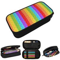 Premium Vector Pop It Seamless Pattern Pencil Case for Studen Gifts Pen Box Pencil Bag Stationery Supplies Pen Holder Bag 21x10.5x5cm black