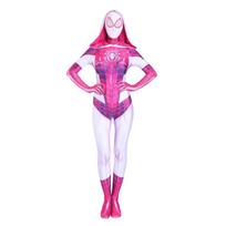 Klasikinis moteriškas Žmogaus-voro Zentai Cosplay kostiumas – prigludęs pilno kūno kombinezonas su kauke, Helovino ir scenos pasirodymams M pink