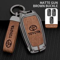 Automobilio rakto dėklas Dangtelis Korpusas Toyota Land Cruiser 200 Prado Crown Yaris Cross Hilux Innova Fortuner Camry Alphard PREVIA Vellfire brown