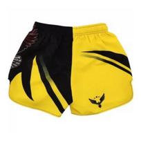 Men Women MMA Boxing Muay Thai Kickboxing Training Shorts With Bold Print Stretch Fabric 5XL yellow