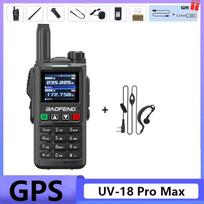 Baofeng UV 18 PRO MAX GPS Walkie Talkie AM FM Six-Band Wireless Copy Frequency Long Range High Power Type-C NOAA Two Way Radios EURO
