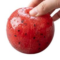 Handmade Watermelon Slushy Squishy Toy Stress Relief Squeeze Toy Realistic Fruit Simulation Model Squishy Toy Stress Ball Gifts brown