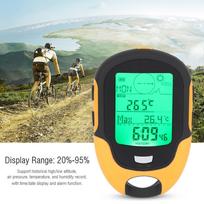FR500 Outdoor Multifunctional Car Altimeter Barometer Thermometer Hygrometer Compass green