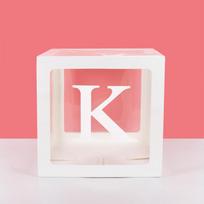 A-Z letter Name Transparent Balloon Box BABY ONE Blocks Boy Girl Party Gift Box Wedding Decoration Baby Shower Birthday Party pink