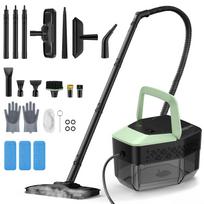 YADIMI 1500W Handheld Steam Cleaner 5 Bar Pressurized with 21 Accessories,15s Fast Heat-Up for Floors, Kitchen, Bathroom, Windows, Grout žalia