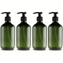 4 vnt. 300/500 ml šampūno ir kondicionieriaus buteliukai, daugkartinio naudojimo rankinio siurblio dozatorius, vonios dušo želės, šampūno, muilo buteliukas 500ml