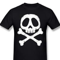 Cool Black TShirt Space Pirate Captain Harlock Arcadia Kei Yuki Anime Homme T-Shirts Tee Pure Cotton Oversize Short Sleeve 4XL gray