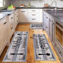 Virtuvės kilimėlis Neslystantis grindų kilimėlis Minkštas skalbiamas mašinoje Kilimas Patogus Dirbtinio medžio rašto Namų dekoras Kilimėliai 1pc 50x160cm