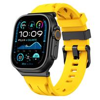 Men Silicone Strap for Apple Watch Ultra 3 2 1 49mm Soft Sports Band for Iwatch 11 10 9 8 7 6 5 4 Se3 46mm 44mm 45mm Bracelet for Series11 10 46mm geltona