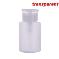 UV Gel Cleaner Manicure Clean Acetone Pump Dispenser Container Nail Polish Remover Empty Bottle skaidri