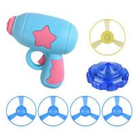 Cat Toy LED Frying Disc Launcher Indoor Outdoor Play Dazzling Night Tracking Spinning Propeller dangaus mėlyna spalva