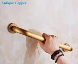 1Piece Brass Bath Shower Safety Grab Bar Handicapped Elderly Towel Hanging Rose Gold Oil Rubbed Bronze Antique Anti-slip Rail 325MM brown