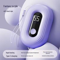 Three-Speed USB Rechargeable Digital Hand Warmer - Portable Winter Gift gray