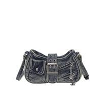 Crossbody Bag, Motorcycle-style Backpack, Commuting Bag, Dumpling Bag, Single-shoulder Small Square Bag mėlyna