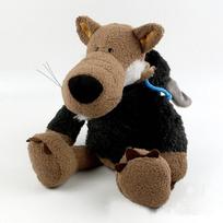 Little Wolf Putting On Clothe Plush Toy Soft Stuffed Animal Doll Decoration High-quality  Comfortable  Children's Birthday Gift brown