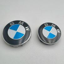 For BMW 5SG30 BMW 3D Emblem Center Caps Set of 4 Snap-on ABS Plastic Hub Covers 56mm/68mm for BMW SUV Sedan Auto Accessories 68mm gray