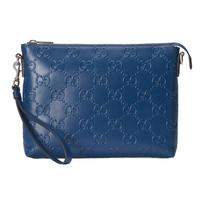 GUCCI Leather Messenger Bag Clutch Medium Men's Blue 696009-1W3CN-4122 One Size 1