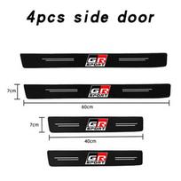 Automobilio anglies pluošto durų slenksčio pasveikinimo pedalai Toyota GR Sport Gazoo Racing Yaris 86 Corolla Hilux Supra C-HR priedai Interjeras black