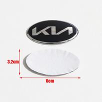 1pcs newest aluminum 3D steer wheel emblem Sticker Car Steering Wheel Car Interior Emblem Car styling Accessories For KIA steer wheel sticker black