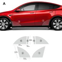 For Tesla Model Y 2020-2023 Full Car Paint Protection Film Clear TPU Invisible Self Healing Wrap Ultimate Scratch Shield Kit Door Triangle red
