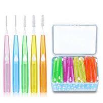 60pcs Toothpick Interdental Brushes Tooth Flossing Head Oral Hygiene Brush Optional Sizes white
