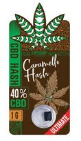 Euphoria CBD hašišas Caramello, 40 % CBD, THC <0,2 %, 1 g