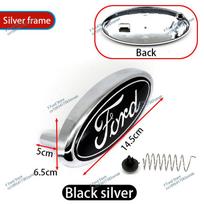 Automobilio logotipas priekinis variklio dangtis galinės bagažinės ženklelis 14,5 cm ABS emblema Ford GFDJHYJ8 Mondeo Focus Fusion MK2 MK4 F150 F250 priedams black