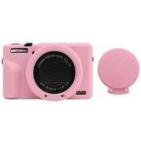 Suderinamas su Canon G7X Mark III Kamera Silikoninis Apsauginis Dangtelis, G7X3 Smūgiams Atsparus ir Dilimui Atsparus Silikoninis Dangtelis Skaitmeninis Aksesuaras rožinė