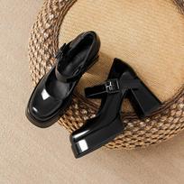 Mary Jane shoes waterproof table muffin bottom super high heels are not tired of feet main wedding shoes heightening French thick heel Barbie shoes 40 juoda
