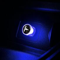 1Pcs USB Car LED Light Auto Interior Atmosphere Light Car Emblem Styling For Tesla Model 3 Model X S 2016-2023  Model Y Decals TM3 TMX blue