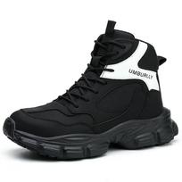 Women'S Work Safety Boots Steel Toe Shoes Anti-Smash Anti Puncture Work Sneakers Protection Shoes Work Boots Security Shoes 36 black