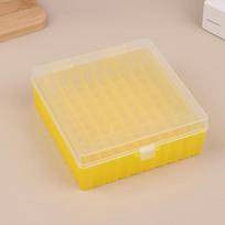 100 lizdų laboratorinis plastikinis mėgintuvėlių dėžutės stovas, skirtas 2 ml, 1,5 ml, 1,8 ml kriokonservavimo mėgintuvėliams su jungiamuoju dangteliu A1