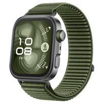 Oficialus dirželis Huawei Watch Fit 4 Pro, nailoninis pintas kilpos dirželis, patogus, pralaidus orui, skirtas Huawei Watch Fit 4 3 priedams Huawei Watch Fit 4 tamsiai žalia spalva