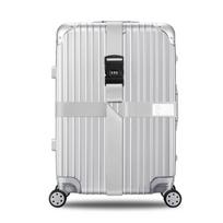 Adjustable Cross Packing Straps for Luggage with Password Lock Keep Your Belongings Secure and Organized sidabro pilka spalva