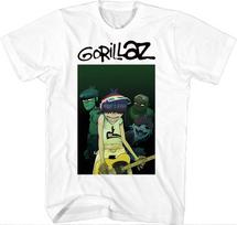 Hot British Virtual Band Gorillaz Street Kids  American Retro Oversized High Street Vintage Tshirt 2XL black