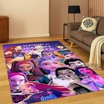 Kpop Demonas Medžiotojai Rumi Mira Zoey Muzika Animacinis Kilimas Kilimas Miegamojo Svetainės Sofos Namų Dekoras, Neslystantis Grindų Kilimėlis Dovana 40x60cm brown