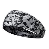 Wide Stretch Headband for Men and Women Moisture Wicking Elastic Hairband for Sports Running Yoga Training Workout One Size gray